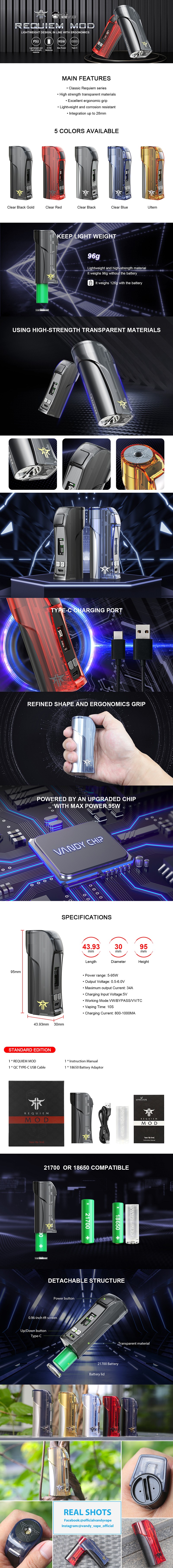 Vandy Vape Reciem 95W Vape Box Mod