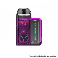 [Ships from Bonded Warehouse] Authentic Rincoe Jellybox V3 Pod System Kit - Purple Clear, 750mAh, 3ml, 0.8ohm