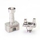 SXK Unkwn Midg Style RBA Bridge for Billet / BB / Boro Tank - Silver, 316SS, Air Pins 1.2 + 1.5 + 2.5 + 3 + 3.5 + 4.0mm