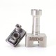 SXK Unkwn Midg Style RBA Bridge for Billet / BB / Boro Tank - Silver, 316SS, Air Pins 1.2 + 1.5 + 2.5 + 3 + 3.5 + 4.0mm