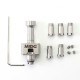 SXK Unkwn Midg Style RBA Bridge for Billet / BB / Boro Tank - Silver, 316SS, Air Pins 1.2 + 1.5 + 2.5 + 3 + 3.5 + 4.0mm