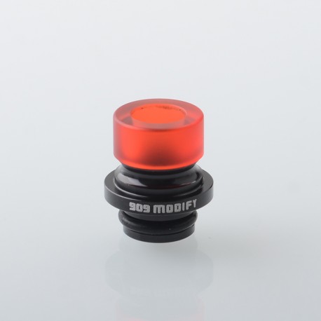 909 Modify Style 510 Drip Tip for RDA / RTA / RDTA Atomizer - Red, Acrylic + Aluminum