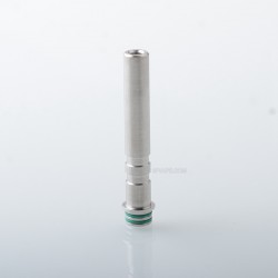 Flash-Style Long 510 Drip Tip - Silver, Titanium