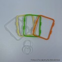 New Silicone Gaskets Set for Boro Tank - Green + Orange + Yellow + Clear, 4 PCS Square + 2 PCS Round Sealing Ring