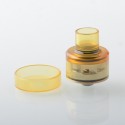 Monarchy P22 Style RDA Rebuildable Dripping Atomizer w/ BF Pin - Silver + Translucent Yellow, 22mm Diameter