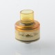 Monarchy P22 Style RDA Rebuildable Dripping Atomizer w/ BF Pin - Silver + Translucent Yellow, 22mm Diameter