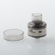 Monarchy P22 Style RDA Rebuildable Dripping Atomizer w/ BF Pin - Silver + Translucent Black, 22mm Diameter