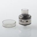 Monarchy P22 Style RDA Rebuildable Dripping Atomizer w/ BF Pin - Silver + Translucent Black, 22mm Diameter