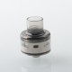 Monarchy P22 Style RDA Rebuildable Dripping Atomizer w/ BF Pin - Silver + Translucent Black, 22mm Diameter