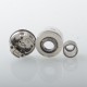 Monarchy P22 Style RDA Rebuildable Dripping Atomizer w/ BF Pin - Silver + Translucent Black, 22mm Diameter