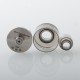 Monarchy P22 Style RDA Rebuildable Dripping Atomizer w/ BF Pin - Silver + Translucent Black, 22mm Diameter