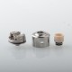 Monarchy P22 Style RDA Rebuildable Dripping Atomizer w/ BF Pin - Silver, Titanium, 22mm Diameter