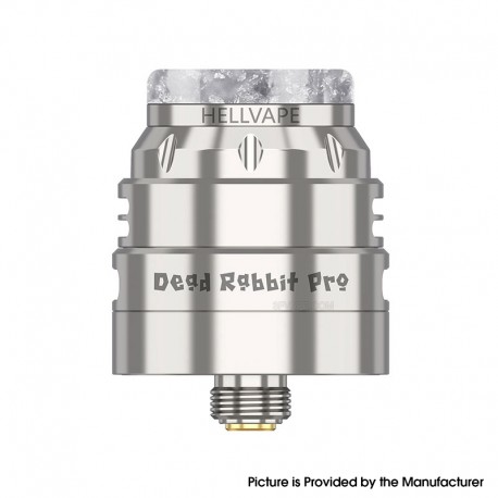 [Ships from Bonded Warehouse] Authentic Hellvape Dead Rabbit Pro RDA Atomizer - Silver, BF Pin, 24mm Diameter
