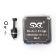 Authentic SXK Bantam BB Mini RBA Bridge for Billet / BB / Boro Tank - Black, 316 Stainless Steel, Bottom Airflow, MTL 