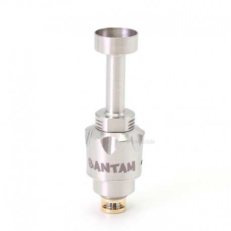 Authentic SXK Bantam BB Mini RBA Bridge for Billet / BB / Boro Tank - Silver, 316 Stainless Steel, Bottom Airflow, MTL 