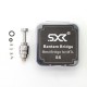 Authentic SXK Bantam BB Mini RBA Bridge for Billet / BB / Boro Tank - Silver, 316 Stainless Steel, Bottom Airflow, MTL 