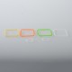 New Silicone Gaskets Set for Boro Tank - Green + Orange + Yellow + Clear, 4 PCS Square + 2 PCS Round Sealing Ring