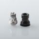 Mission XV Cosmos V2 Booster Style Integrated Drip Tip for BB / Billet / Boro AIO Box Mod - Black, Stainless Steel