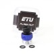 Authentic ETU Flash Nut Drip Tip for BB / Billet / Boro AIO Box Mod - Blue, Aluminum Alloy + POM