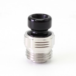 Authentic ETU Flash Nut Drip Tip for BB / Billet / Boro AIO Box Mod - Silver, 316 Stainless Steel + POM