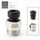 Authentic ETU Flash Nut Drip Tip for BB / Billet / Boro AIO Box Mod - Silver, 316 Stainless Steel + POM