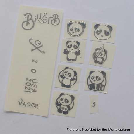 Wick'd Style Stickers Set for SXK BB / Billet Box Mod Kit - Silver
