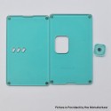 Authentic MK MODS Front + Back Cover Panel Plate w/ Button for Vandy Pulse AIO Mini 80W Kit - Cyan, Square Button Hole