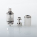 SXK Sputnik Style MTL RTA Atomizer - Silver, 316SS + PCTG, 3.8ml, 6 x 0.6mm / 6 x 0.8mm / 4 x 0.8mm Air Disk, 22mm