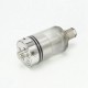 SXK Sputnik Style MTL RTA Atomizer - Silver, 316SS + PCTG, 3.8ml, 6 x 0.6mm / 6 x 0.8mm / 4 x 0.8mm Air Disk, 22mm