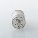 SXK Sputnik Style MTL RTA Atomizer - Silver, 316SS + PCTG, 3.8ml, 6 x 0.6mm / 6 x 0.8mm / 4 x 0.8mm Air Disk, 22mm