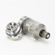 SXK Sputnik Style MTL RTA Atomizer - Silver, 316SS + PCTG, 3.8ml, 6 x 0.6mm / 6 x 0.8mm / 4 x 0.8mm Air Disk, 22mm