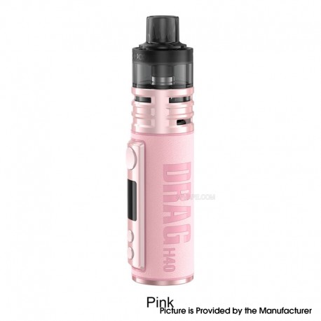 [Ships from Bonded Warehouse] Authentic VOOPOO Drag H40 Mod Kit with PnP POD II - Pink, 1500mAh, VW 5~40W, 5ml, 0.3ohm / 0.45ohm