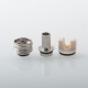Monarchy Cyber Whistle Style Drip Tip for BB / Billet / Boro AIO Box Mod - Silver, Stainless Steel + PEEK