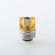 Monarchy Cyber Whistle Style Drip Tip for BB / Billet / Boro AIO Box Mod - Silver + Brown, Stainless Steel + PEI