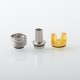 Monarchy Cyber Whistle Style Drip Tip for BB / Billet / Boro AIO Box Mod - Silver + Brown, Stainless Steel + PEI