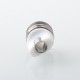 Monarchy Cyber Whistle Style Drip Tip for BB / Billet / Boro AIO Box Mod - Silver + White, Stainless Steel + POM