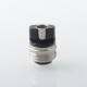 Monarchy Cyber Whistle Style Drip Tip for BB / Billet / Boro AIO Box Mod - Silver + Black, Stainless Steel + POM