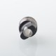 Monarchy Cyber Whistle Style Drip Tip for BB / Billet / Boro AIO Box Mod - Silver + Black, Stainless Steel + POM