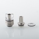 Monarchy Cyber Whistle Style Drip Tip for BB / Billet / Boro AIO Box Mod - Silver + Translucent, Stainless Steel + PC