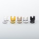 Monarchy Cyber Whistle Style Drip Tip Set for BB / Billet / Boro AIO Box Mod - Silver, Stainless Steel + PEEK + PEI + PC + POM