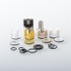 Monarchy Cyber Whistle Style Drip Tip Set for BB / Billet / Boro AIO Box Mod - Silver, Stainless Steel + PEEK + PEI + PC + POM