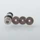 Dotshell Style Rebuildable Tank RBA w/ 3 MTL Pin for dotAIO Portable AIO Pod System Kit - Silver, 1.0mm + 1.2mm + 1.5mm