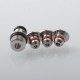 Dotshell Style Rebuildable Tank RBA w/ 3 MTL Pin for dotAIO Portable AIO Pod System Kit - Silver, 1.0mm + 1.2mm + 1.5mm