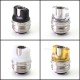 SXK Monarchy Cyber Whistle Style Drip Tip Set for BB / Billet / Boro AIO Box Mod - Silver, 316SS + POM + PET +Acrylic + Ultem