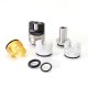 SXK Monarchy Cyber Whistle Style Drip Tip Set for BB / Billet / Boro AIO Box Mod - Silver, 316SS + POM + PET +Acrylic + Ultem