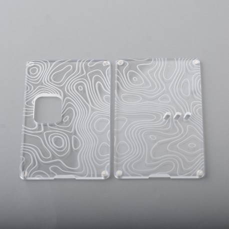 Authentic MK MODS Topo Replacement Front + Back Cover Panel Plate for Vandy Pulse AIO Mini 80W Kit - Square Button Hole