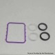 Authentic MK MODS Replacement Silicone Gaskets Set for Boro Tank - Purple, 1 PC Square + 4 PCS Round Sealing Ring