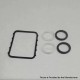 Authentic MK MODS Replacement Silicone Gaskets Set for Boro Tank - White, 1 PC Square + 4 PCS Round Sealing Ring