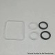 Authentic MK MODS Replacement Silicone Gaskets Set for Boro Tank - White, 1 PC Square + 4 PCS Round Sealing Ring