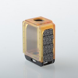 S-ProRo Style Boro Tank for SXK BB / Billet AIO Box Mod Kit - Brown, Plum Blossom Pattern, Aluminum + PEI